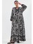 Kadın BDART Desenli V Yaka Maxi Elbise Çok Renkli 3