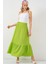 Kadın BDART Esnek Bel ile Dokulu Uzun Triko Etek Zümrüt Yeşili 5