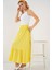 Kadın BDART Esnek Bel ile Dokulu Uzun Triko Etek Yellow 5