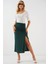 Kadın BDART Elastik Bel Detaylı Fitilli Jersey Maxi Etek Zümrüt Yeşili 1