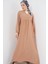 Kadın BDART Düğmeli V-Yaka Maxi Elbise Deve Kahvesi 2