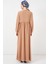 Kadın BDART Düğmeli V-Yaka Maxi Elbise Deve Kahvesi 6