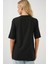 Kadın BDART Dokulu Uzun Kol Yaka Tişört Siyah 6