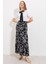 Kadın BDART Rahat Kesim Desenli Maxi Etek Black 1