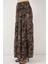 Kadın BDART Rahat Kesim Desenli Maxi Etek Brown 2