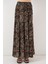 Kadın BDART Rahat Kesim Desenli Maxi Etek Brown 4