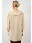 Kadın BDART Bebek Yaka ve Fiyonk Detaylı Uzun Bol Bluz Krem Doğal 6