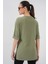 Kadın BDART Dokulu Uzun Kol Yaka Tişört Adaçayı Yeşili 5