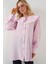 Kadın BDART Bebek Yaka ve Fiyonk Detaylı Uzun Bol Bluz Pink 1