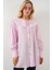 Kadın BDART Bebek Yaka ve Fiyonk Detaylı Uzun Bol Bluz Pink 3