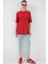 Kadın BDART Dokulu Uzun Kol Yaka Tişört Red 3