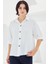 Kadın BDART Düğme Kapamalı Oversize Krep Gömlek White 1
