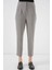 Kadın BDART Yüksek Bel Dar Kalıp Bilek Boy Krep Pantolon Gri 4