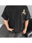 Ön ve Arka Baskılı Oversize Bisiklet Yaka Tshirt Iyah 2