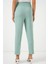 Kadın BDART Yüksek Bel Dar Kalıp Bilek Boy Krep Pantolon Nane Yeşili 6