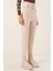 Kadın BDART Fiyonk Detaylı, Bilek Uzunluğunda Düz Pantolon Krem Doğal 3
