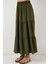Kadın BDART Dokulu Maxi Etek Haki Yeşil 8