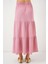 Kadın BDART Dokulu Maxi Etek Toz Pembe 6