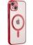 Newface iPhone 14 Plus Kılıf Magneticsafe Lazer Silikon - Kırmızı 1