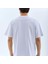Unisex Oversize Taşlı Bisiklet Yaka Thirt Beyaz 2