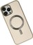 Newface iPhone 13 Pro Kılıf Coco Deri Magneticsafe Silikon - Krem 3