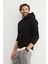 3 Iplik Basic Kanguru Cepli Slim Fit Kapüşonlu Sweatshirt 2