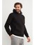 3 Iplik Basic Kanguru Cepli Slim Fit Kapüşonlu Sweatshirt 3