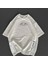 Unisex Baskılı Oversize Thirt Beyaz 4