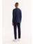 Erkek Lacivert Bisiklet Yaka Pamuklu Bi-Stretch Baskılı Regular Fit Sweatshirt A52Y1260 1