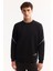 Erkek Siyah Bisiklet Yaka Pamuklu Bi-Stretch Baskılı Regular Fit Sweatshirt A52Y1258 2