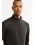 Erkek Siyah Dik Yaka Fermuarlı Bi-Stretch Regular Fit Sweatshirt A52Y1219 5