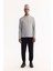 Erkek Gri Dik Yaka Fermuarlı Bi-Stretch Regular Fit Sweatshirt A52Y1219 5