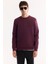 Erkek Bordo Pamuklu Baskılı İnterlok Regular Fit Sweatshirt A52Y1325 5