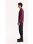 Erkek Mürdüm Bisiklet Yaka Pamuklu Bi-Stretch Baskılı Regular Fit Sweatshirt A52Y1249 3