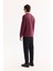 Erkek Mürdüm Bisiklet Yaka Pamuklu Bi-Stretch Baskılı Regular Fit Sweatshirt A52Y1249 4