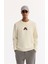 Erkek Ekru Bisiklet Yaka Pamuklu Bi-Stretch Baskılı Regular Fit Sweatshirt A52Y1305 5