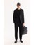 Erkek Siyah Mono Yaka Bi-Stretch Hafif Dokulu Blazer Comfort Slim Fit Ceket A52Y4013 7