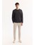 Erkek Antrasit Bisiklet Yaka Pamuklu Bi-Stretch Baskılı Regular Fit Sweatshirt A52Y1325 5