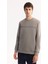 Erkek Gri Bisiklet Yaka Pamuklu Bi-Stretch Baskılı Regular Fit Sweatshirt A52Y1325 5