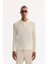 Erkek Ekru Polo Yaka Düğmeli Soft Touch Dokulu Triko Regular Fit Kazak A52Y5030 2