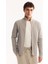 Erkek Gri Dik Yaka Fermuarlı Pamuklu Soft Touch Dokulu Regular Fit Hırka A52Y5181 3