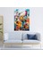 Basquiat Cam Tablo - Canlı Kent Manzarası - Basquiat Graffiti Modern Sanat Kent Manzarası 3