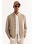 Erkek Vizon Bomber Yaka Yün Karışımlı Kaşe Regular Fit Mont A52Y6014 4