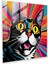 Canlı Pop Art Kedi - Retro Cam Tablo Ev Dekorasyonu 1