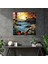 Asya Temalı Endonezya Batik Kumaş Cam Tablo - Asya Endonezya Batik Kumaş Modern Sanat 2