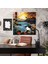Asya Temalı Endonezya Batik Kumaş Cam Tablo - Asya Endonezya Batik Kumaş Modern Sanat 3