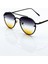 Oval Unisex Güneş Gözlük Metal Çerçeve 3
