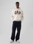 Erkek Gri Gap logo Arşiv Oversized Şehir Logolu Kapüşonlu Sweatshirt 4
