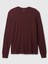 Erkek Bordo Waffle-Knit Crewneck T-Shirt 2