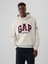 Erkek Gri Gap logo Arşiv Oversized Şehir Logolu Kapüşonlu Sweatshirt 1